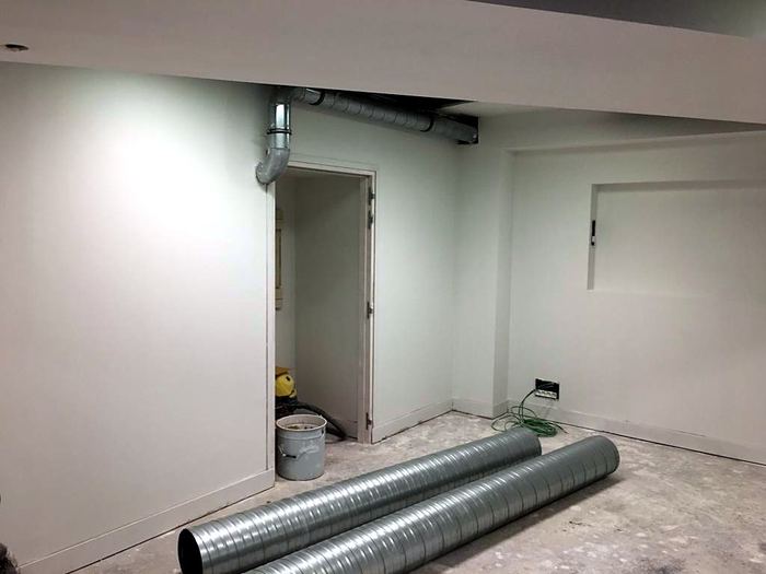 Pendant les travaux — Agence bancaire