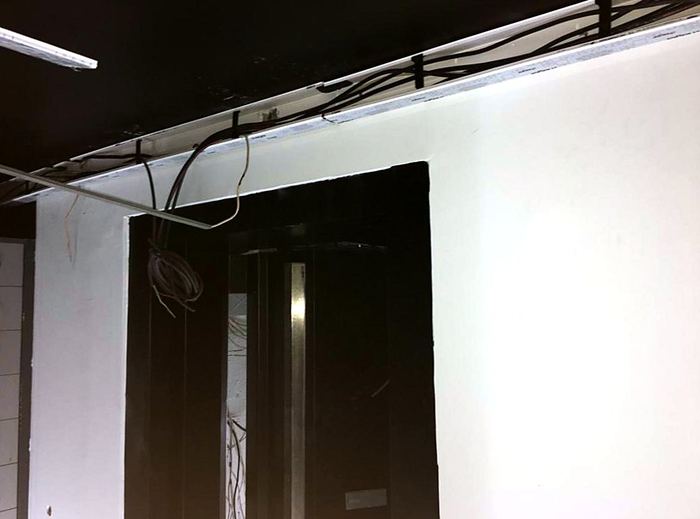 Pendant les travaux — Agence bancaire