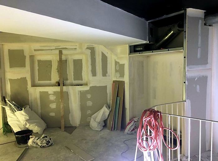 Pendant les travaux — Agence bancaire