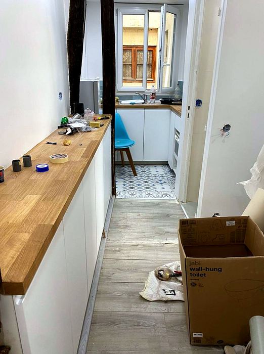 Pendant les travaux — Appartement parisien
